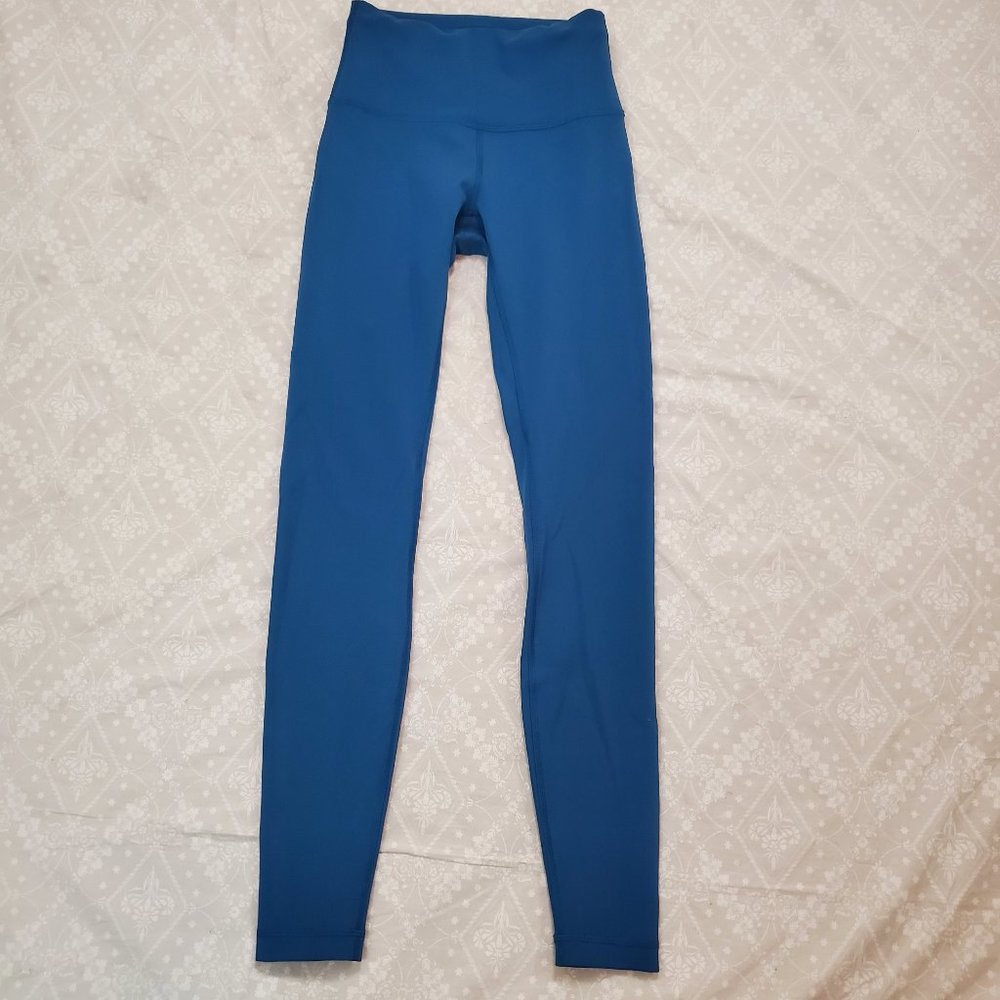 Lululemon Wunder Train High-Rise Tight 28" *Everlux - Deep Marine - Size 4